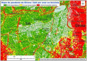 Ruta bicicleta mapa Girona