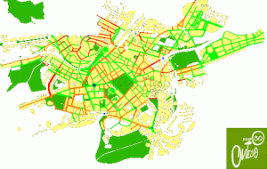 Ruta bicis mapa Oviedo